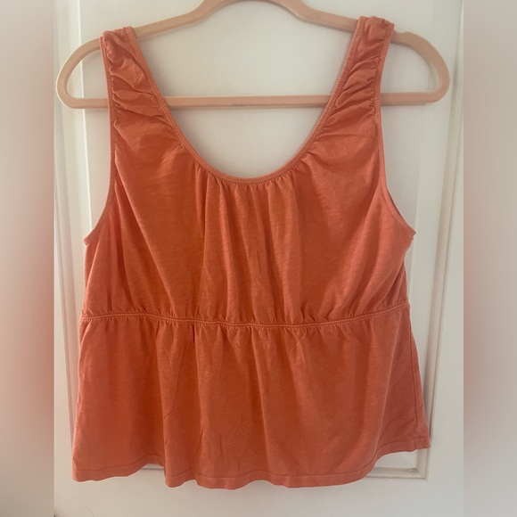 American Eagle, cropped, peplum-style, cotton tank top. NWOT. - Picture 3 of 3